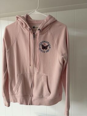 Aeropostale Girls' Pink Zip Hoodie Jacket